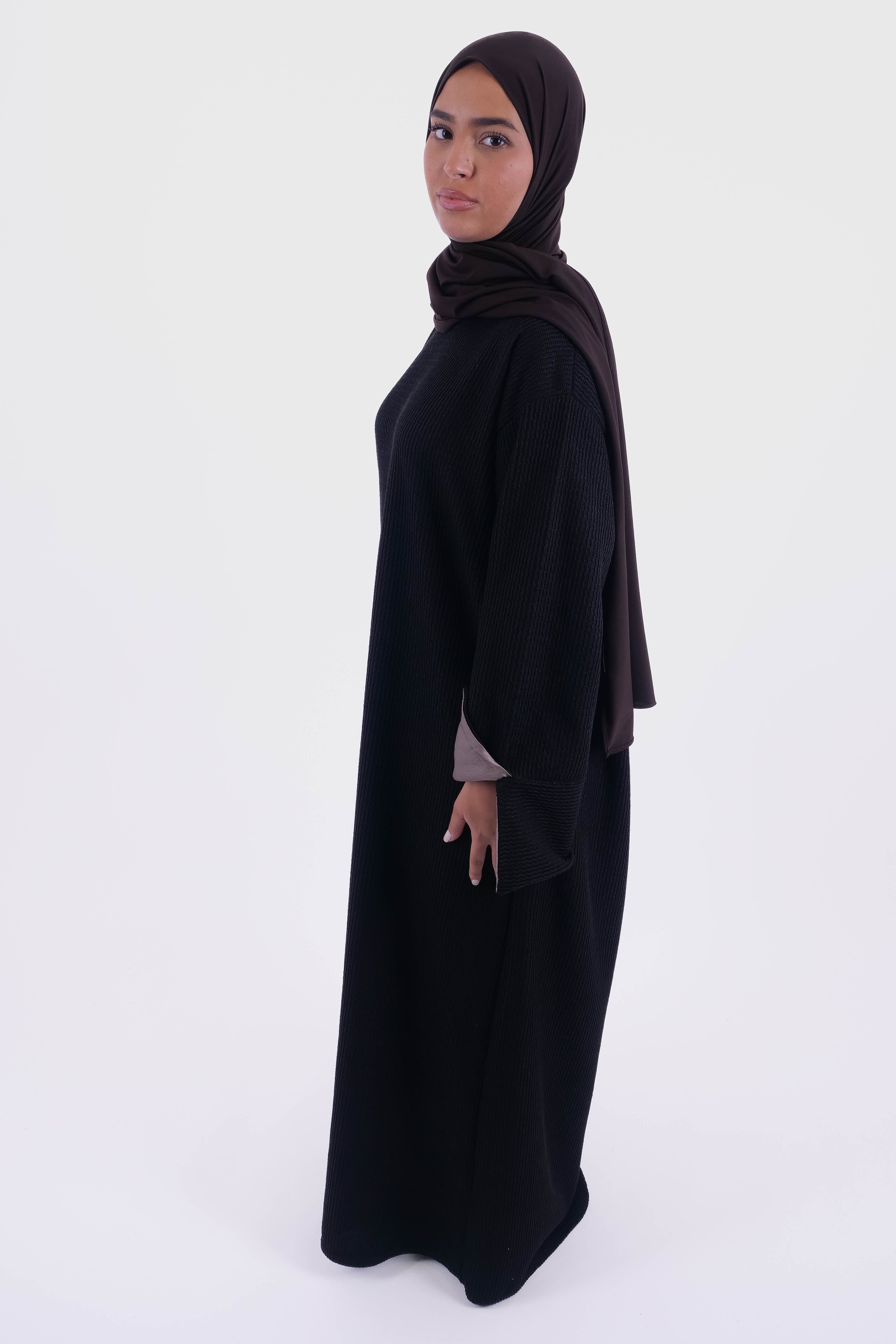 ROBE SOLENE DOUBLE MANCHE NOIR