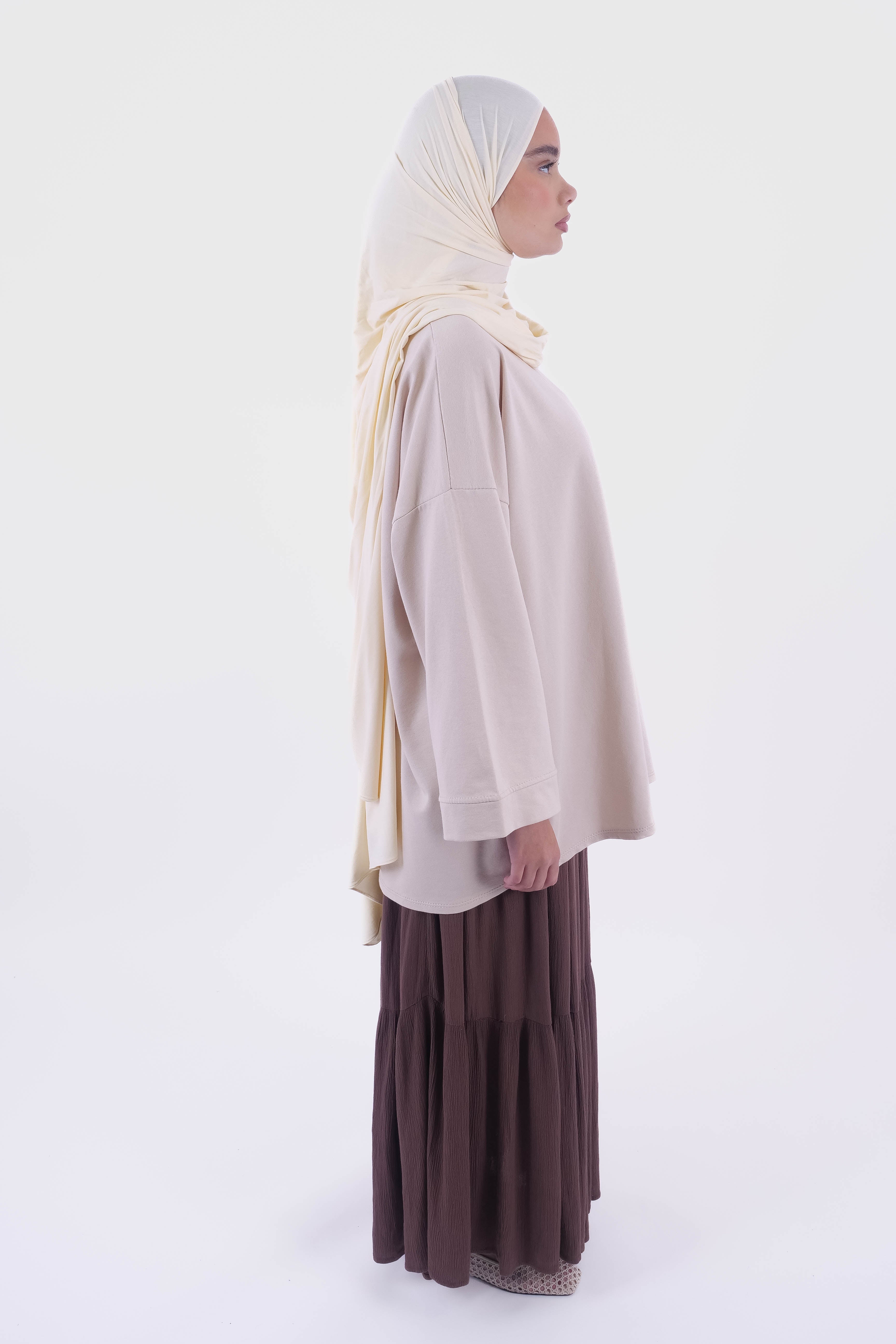 T-SHIRT OVERSIZE BEIGE TIMONE