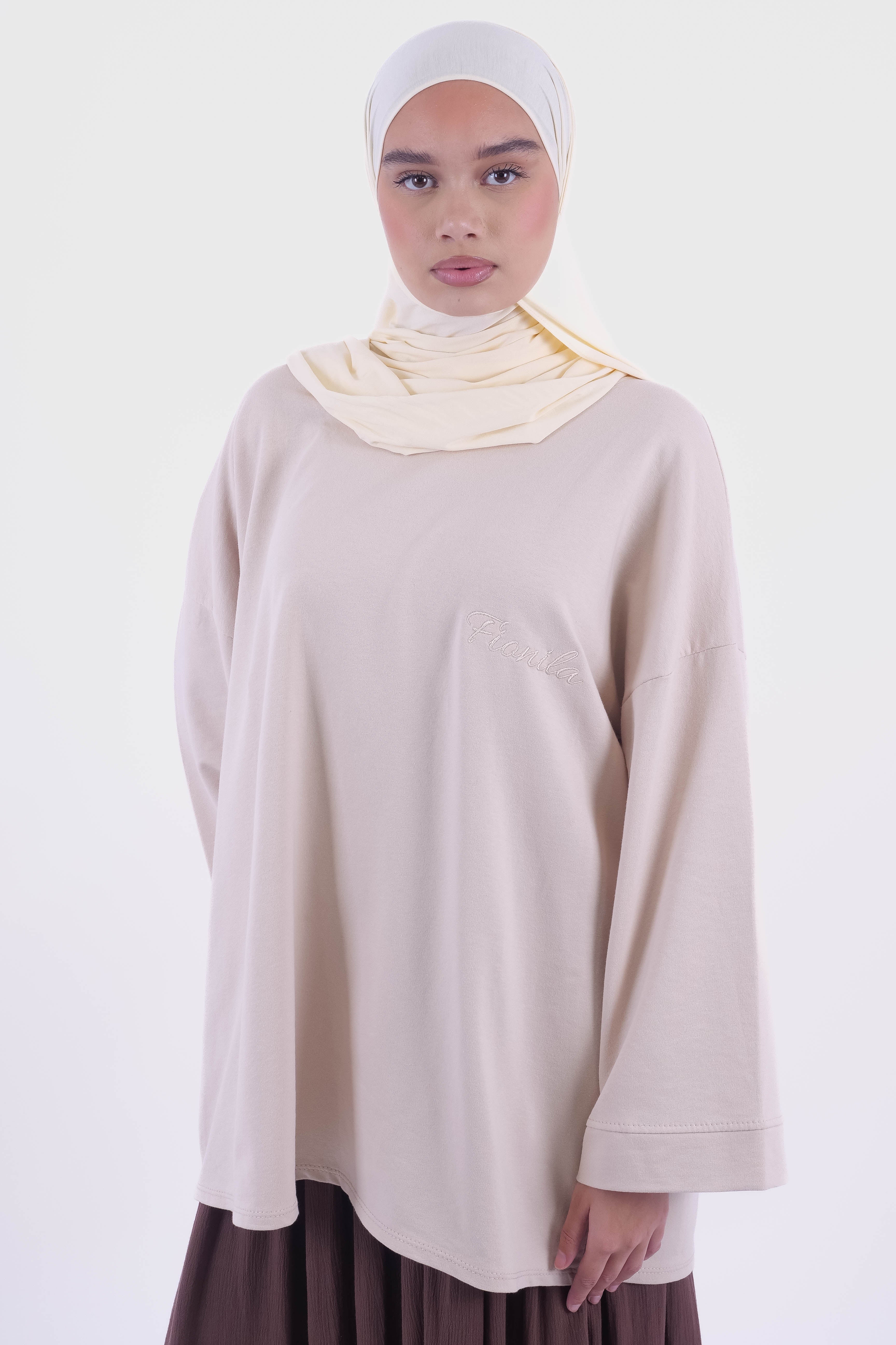 T-SHIRT OVERSIZE BEIGE TIMONE