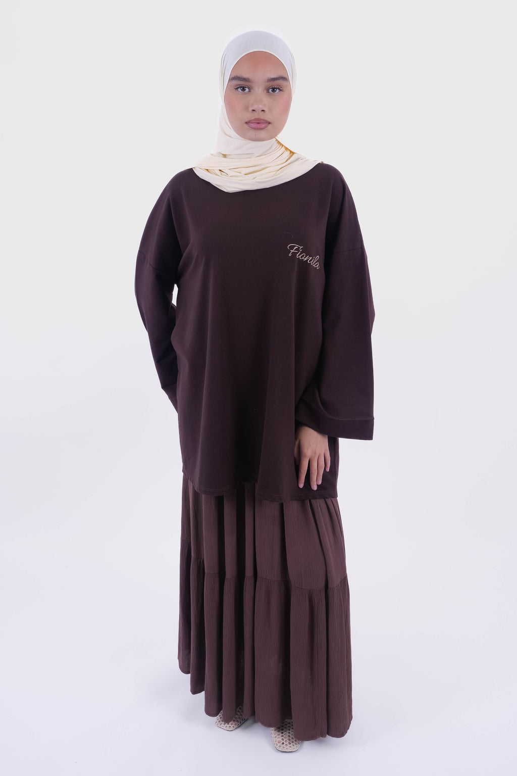 T-SHIRT OVERSIZE CHOCOLATE