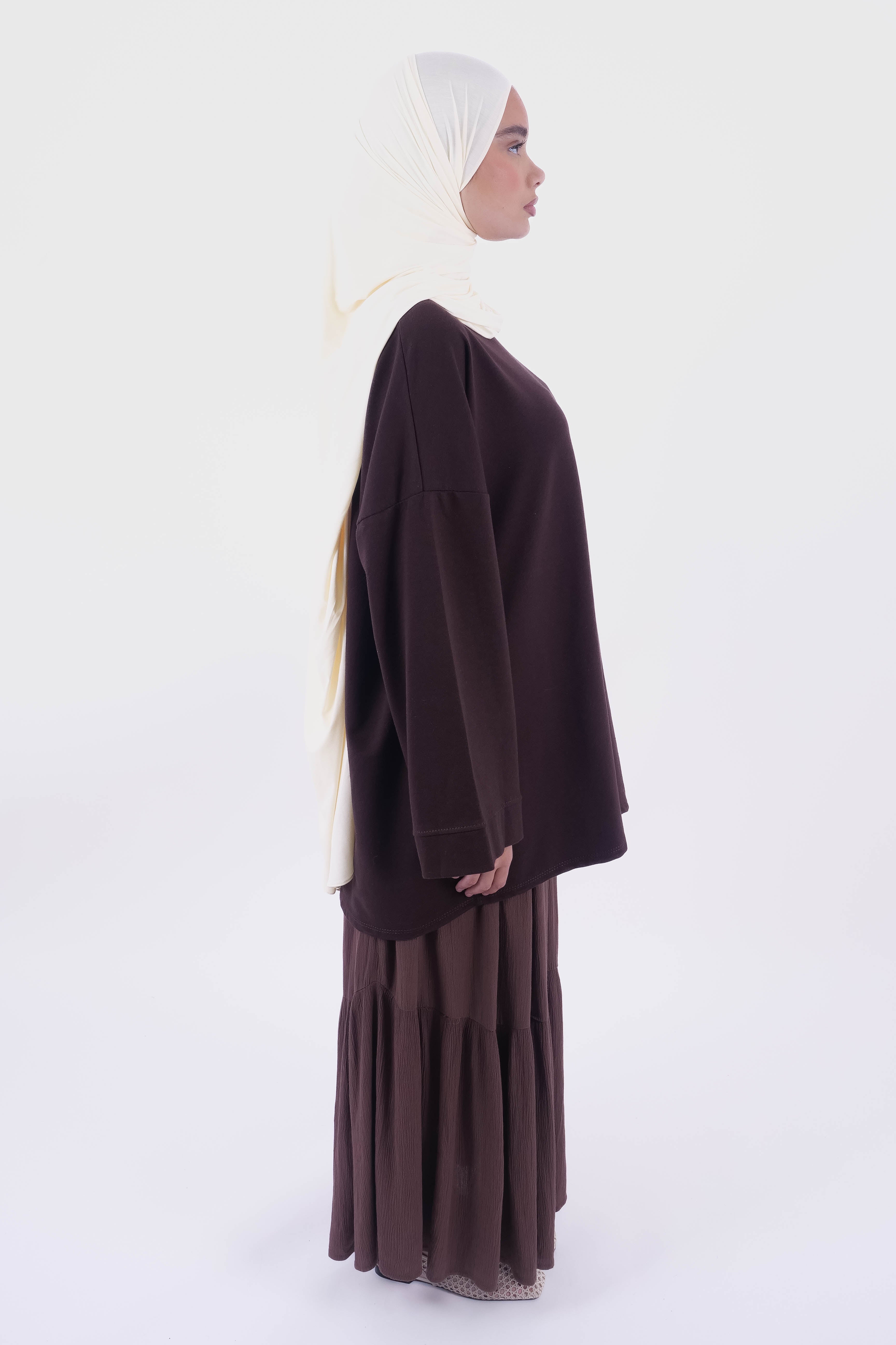 T-SHIRT OVERSIZE CHOCOLATE