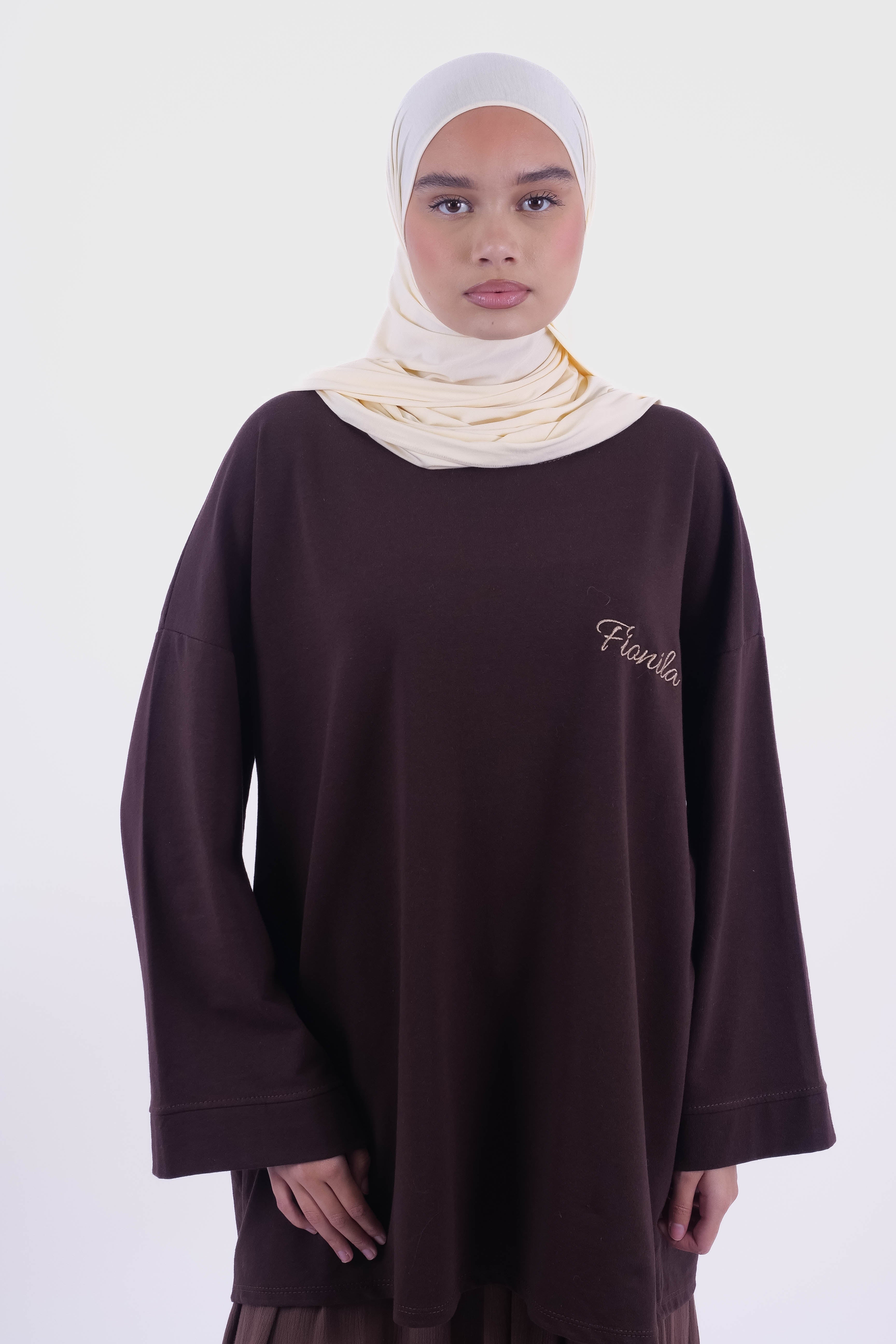 T-SHIRT OVERSIZE CHOCOLATE
