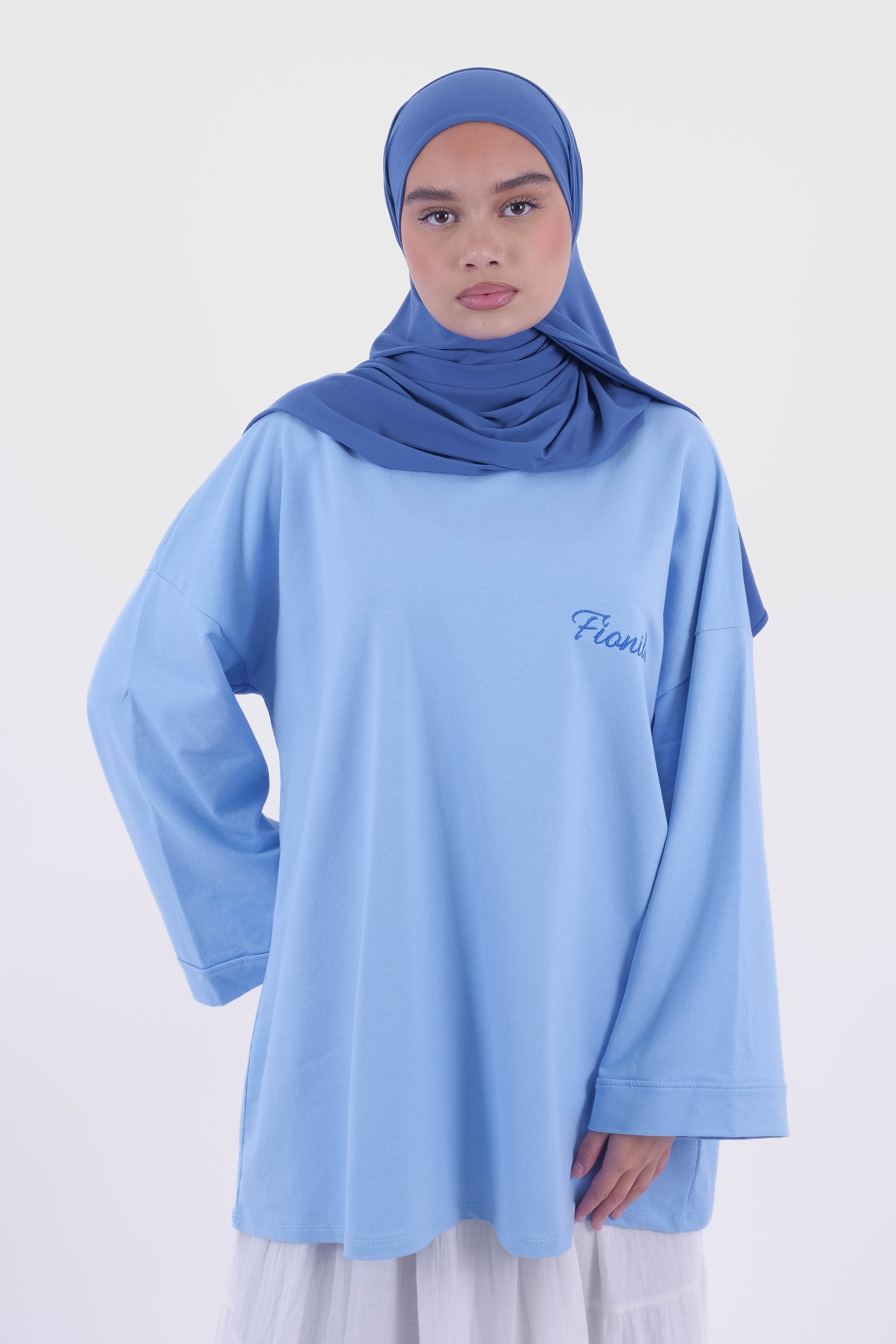 T-SHIRT OVERSIZE AQUA