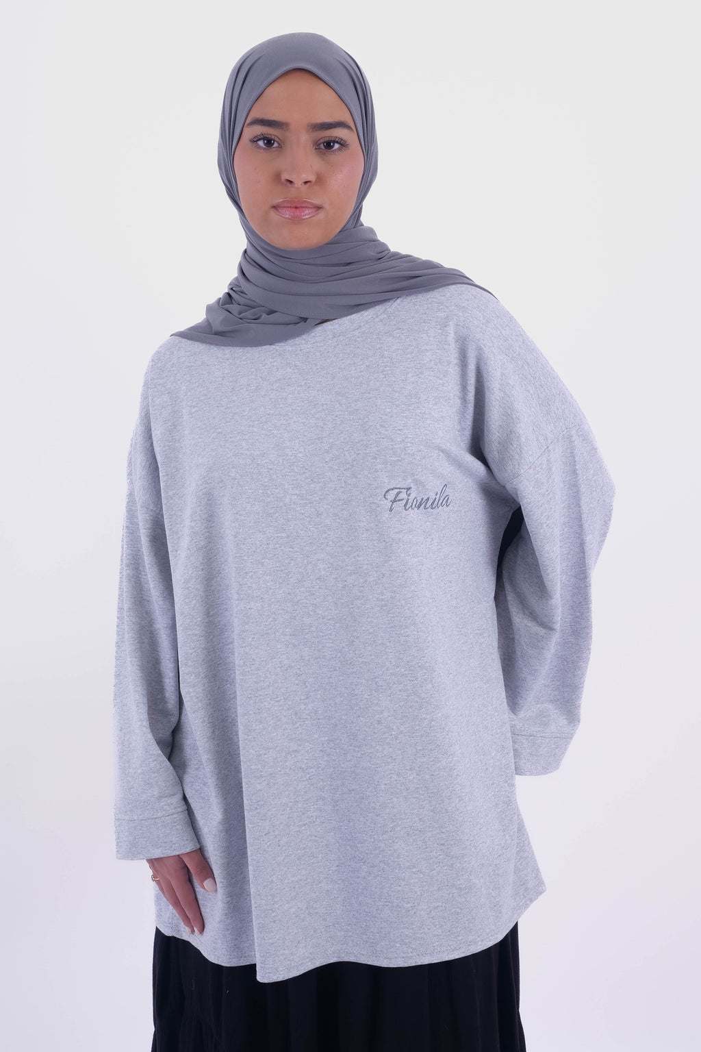 T-SHIRT OVERSIZE GRIS CLAIR