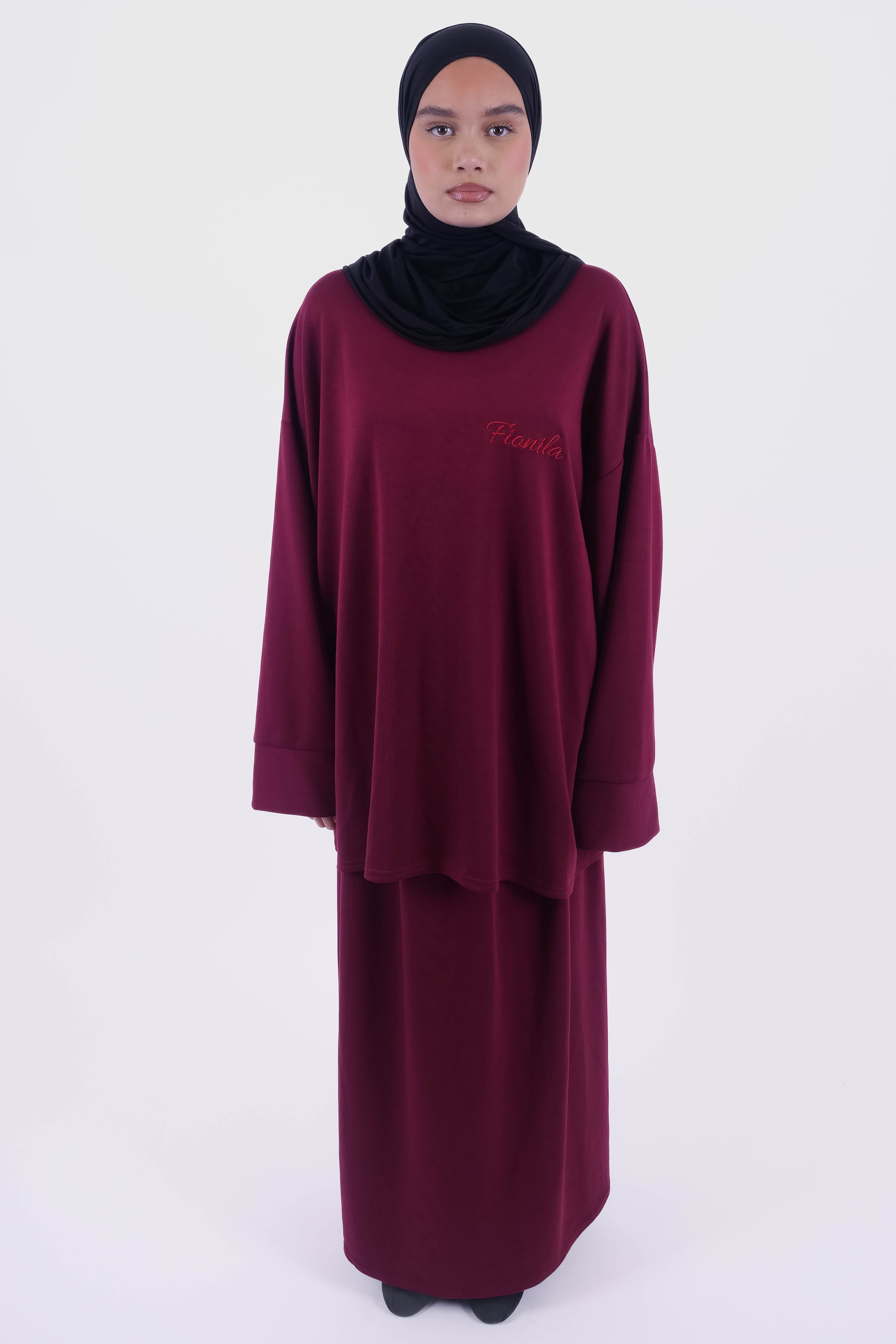 ENSEMBLE JUPE OVERSIZE CERISE