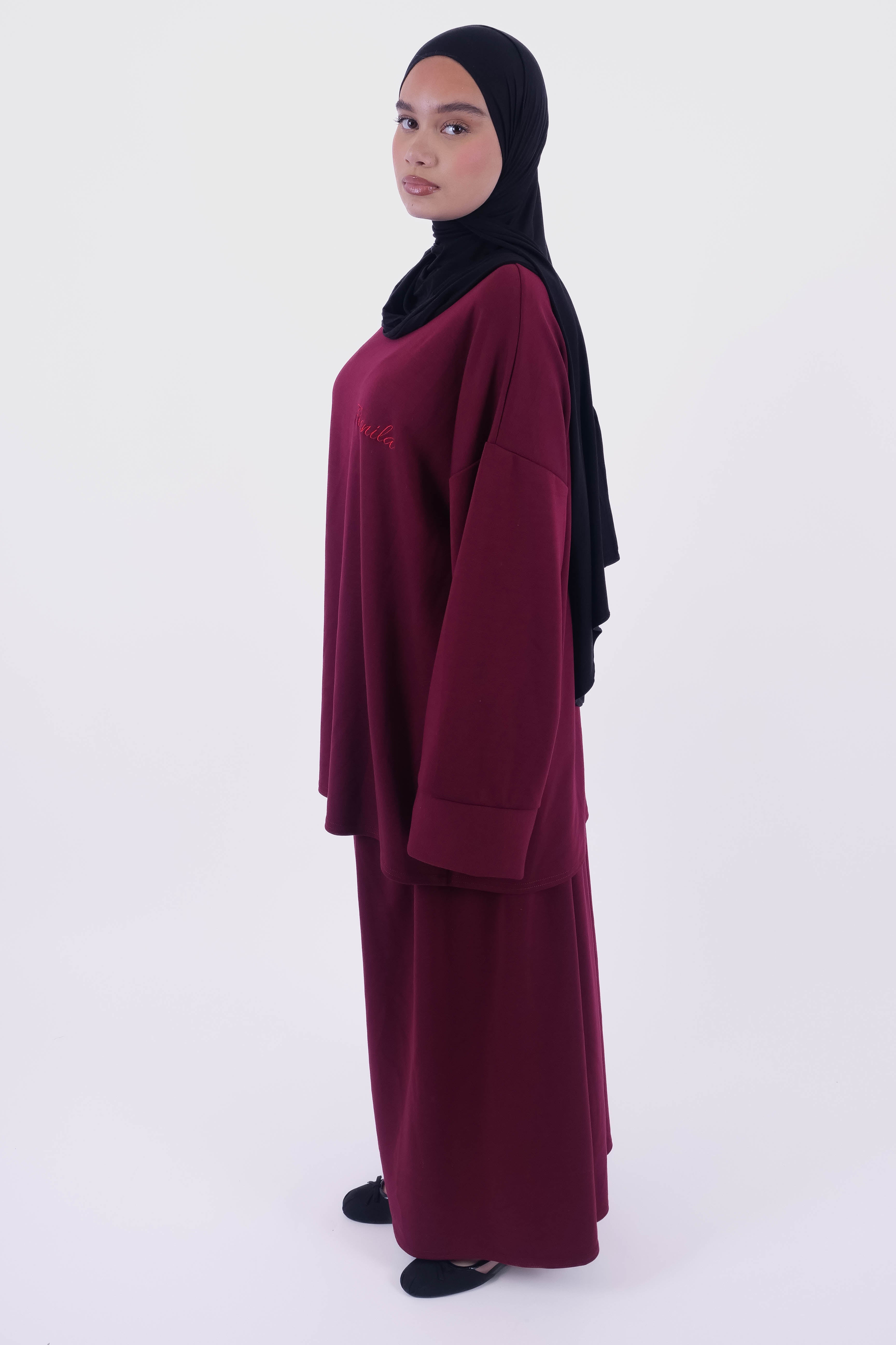 ENSEMBLE JUPE OVERSIZE CERISE