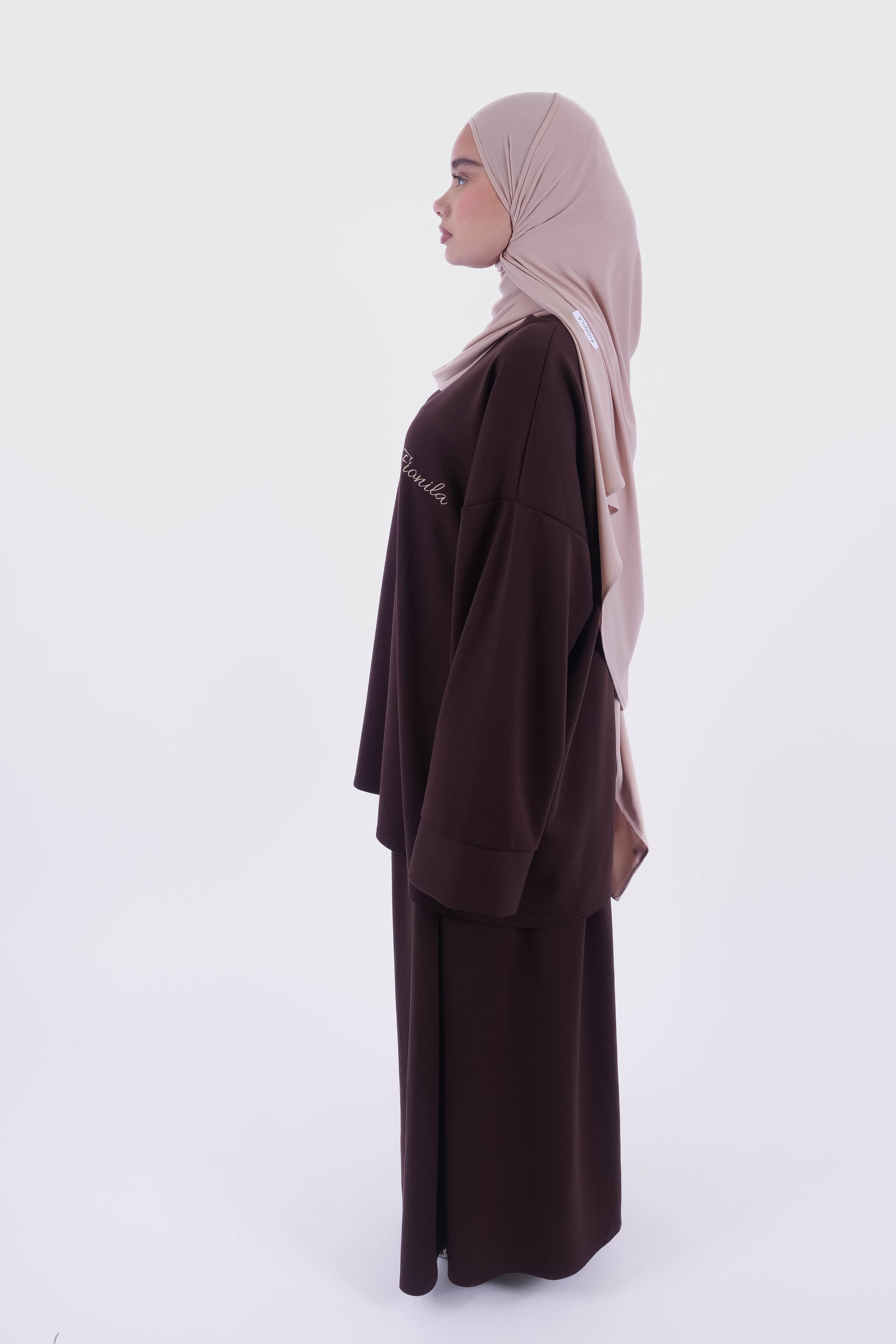 ENSEMBLE JUPE OVERSIZE CHOCOLAT