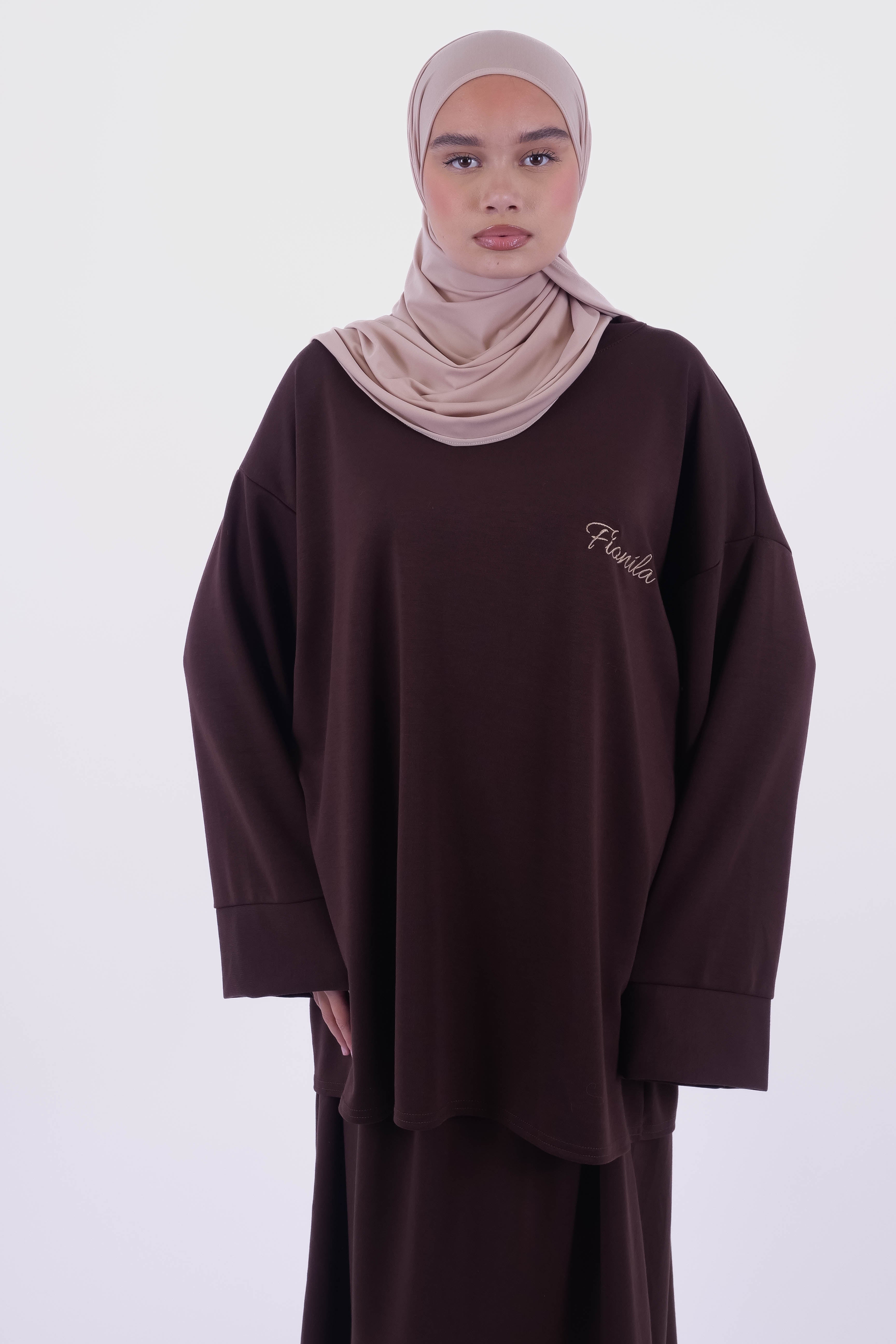 ENSEMBLE JUPE OVERSIZE CHOCOLAT