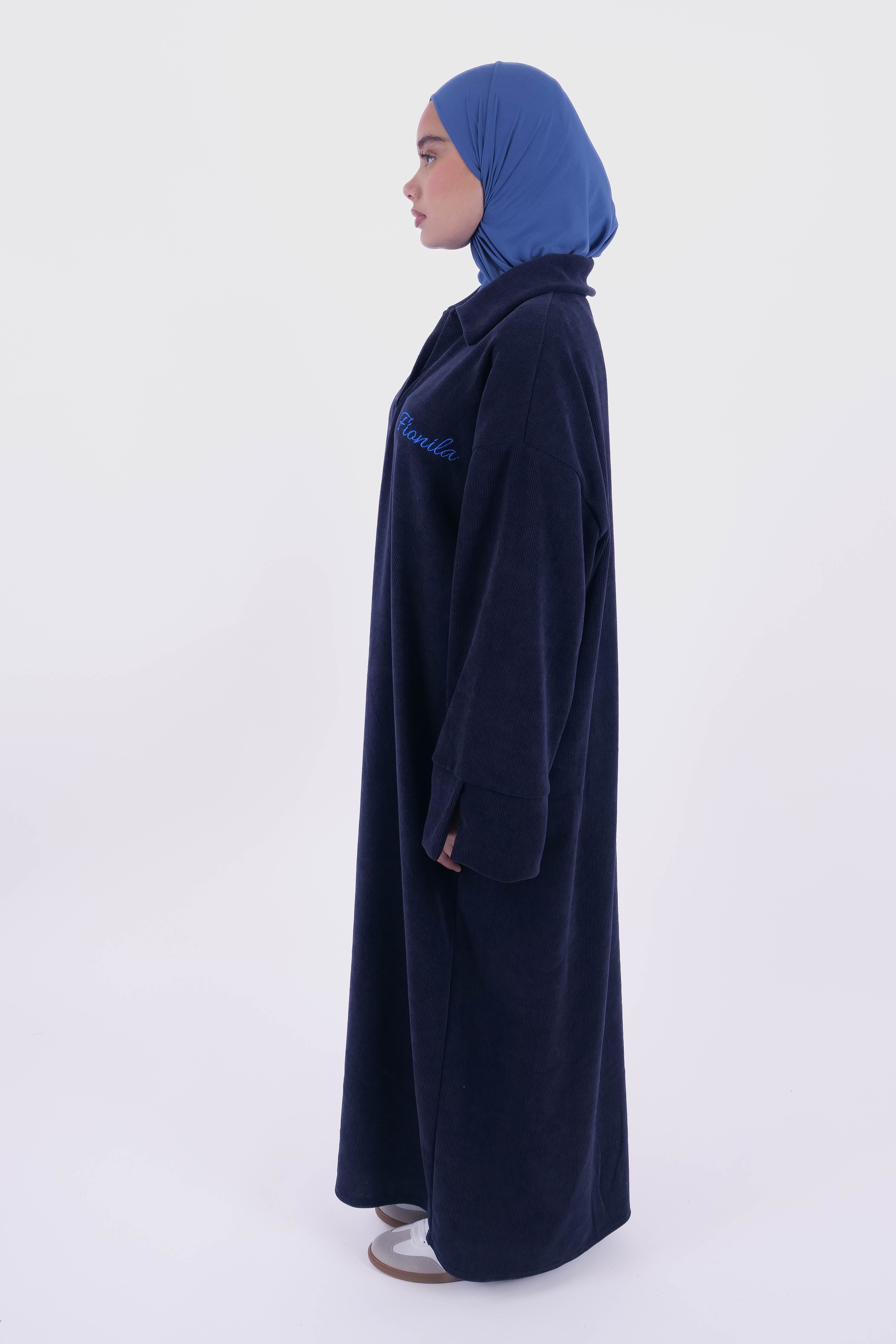 ROBE SELENA BLEU NUIT LOGO FIONILA