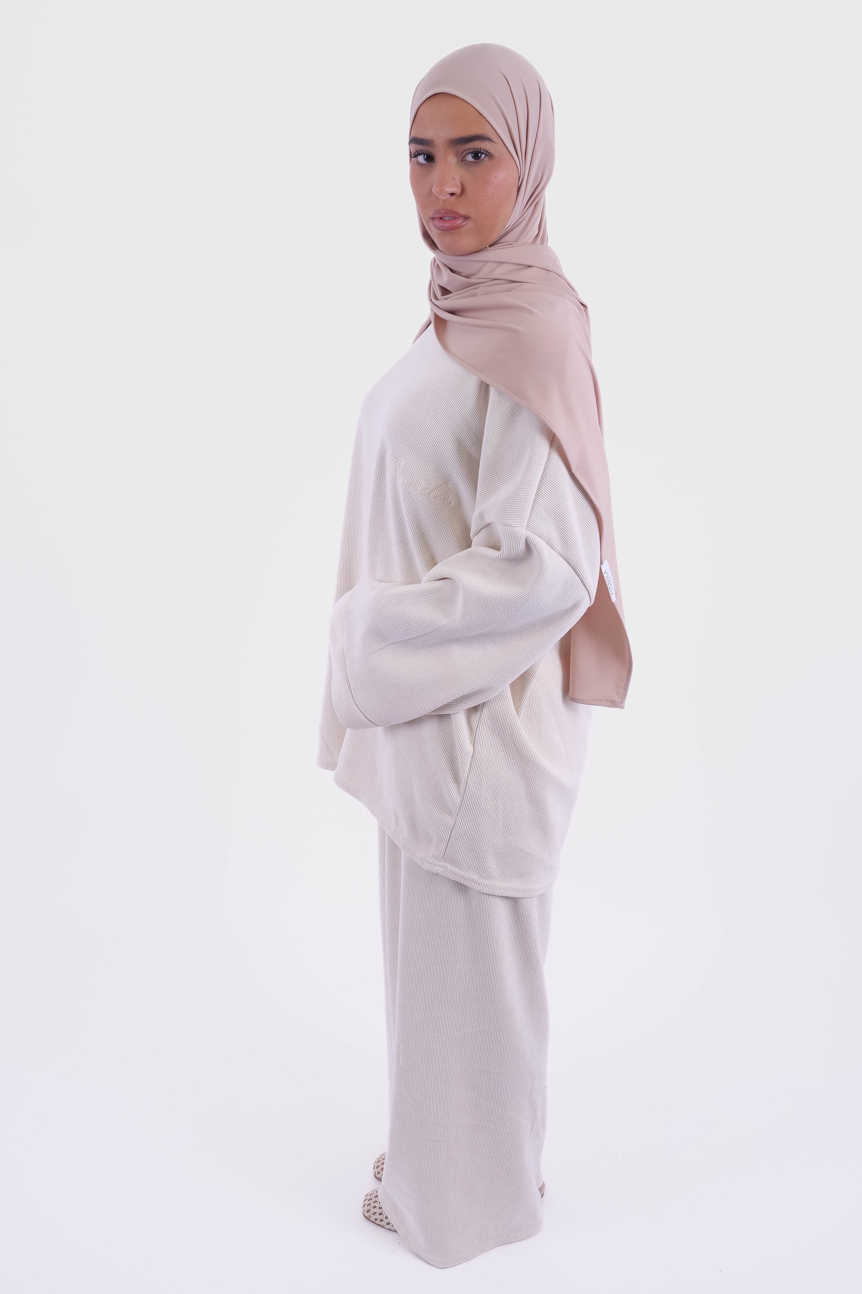 ENSEMBLE PANTALON CÔTELÉ MILK