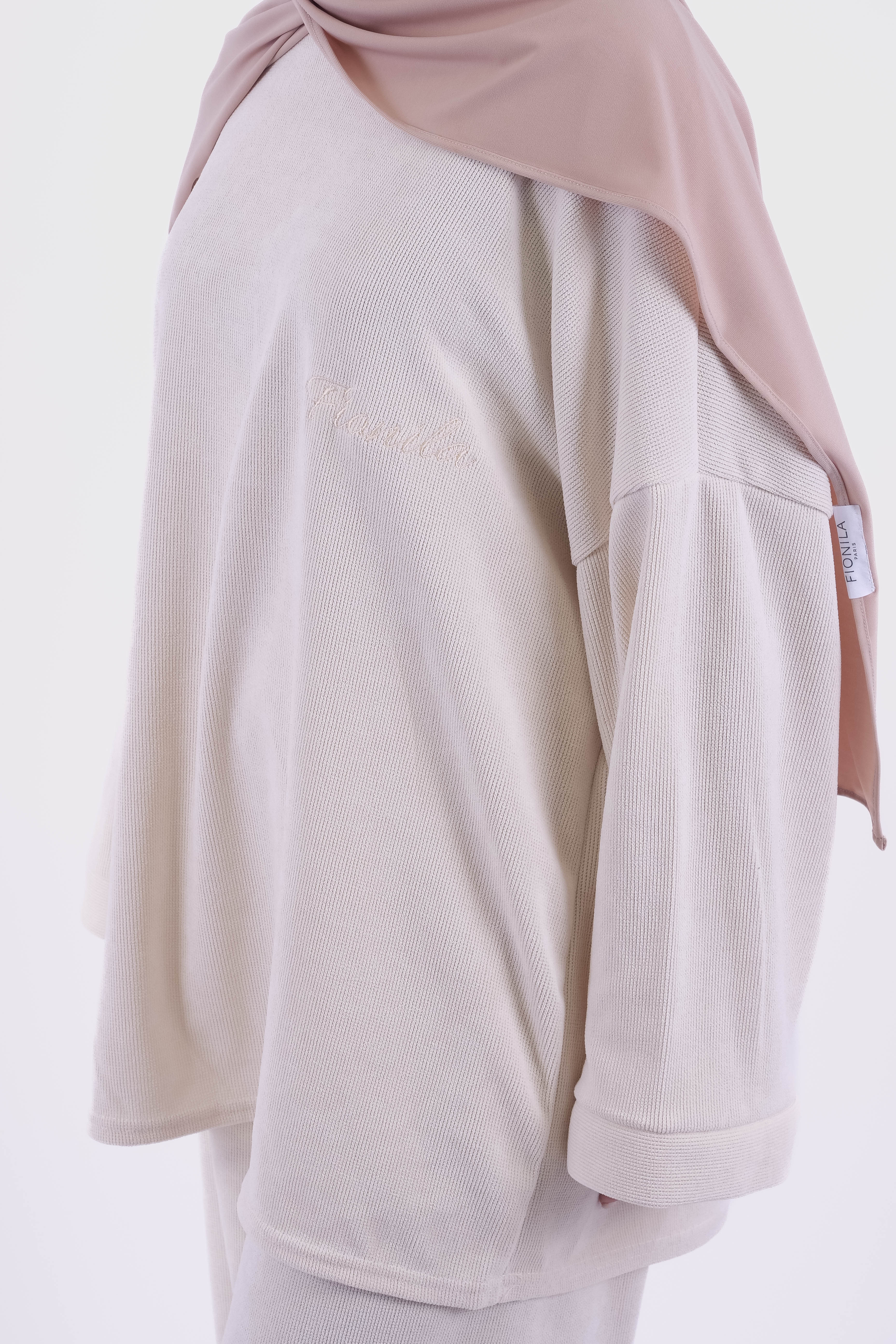 ENSEMBLE PANTALON CÔTELÉ MILK