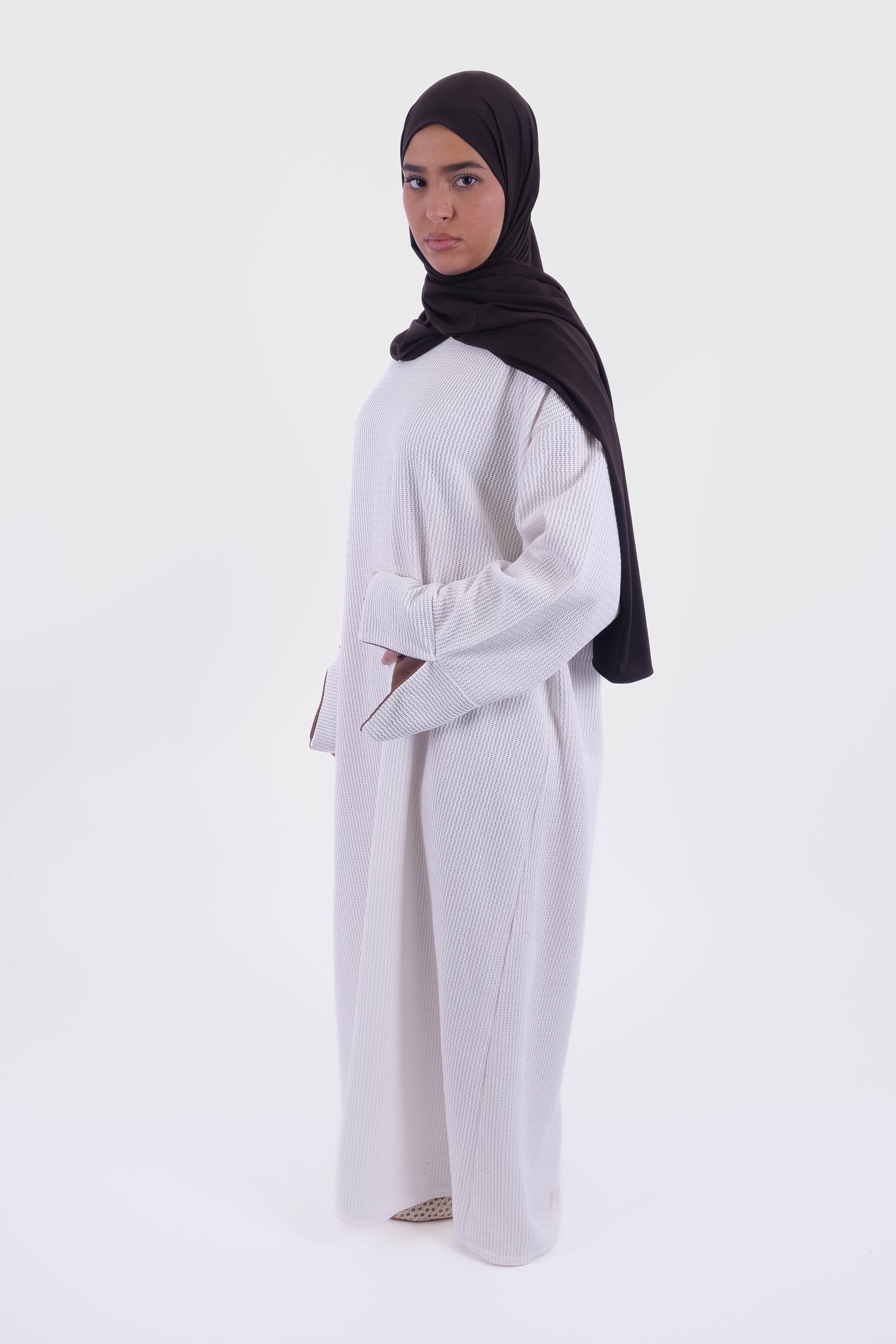 ROBE SOLENE DOUBLE MANCHE BLANC