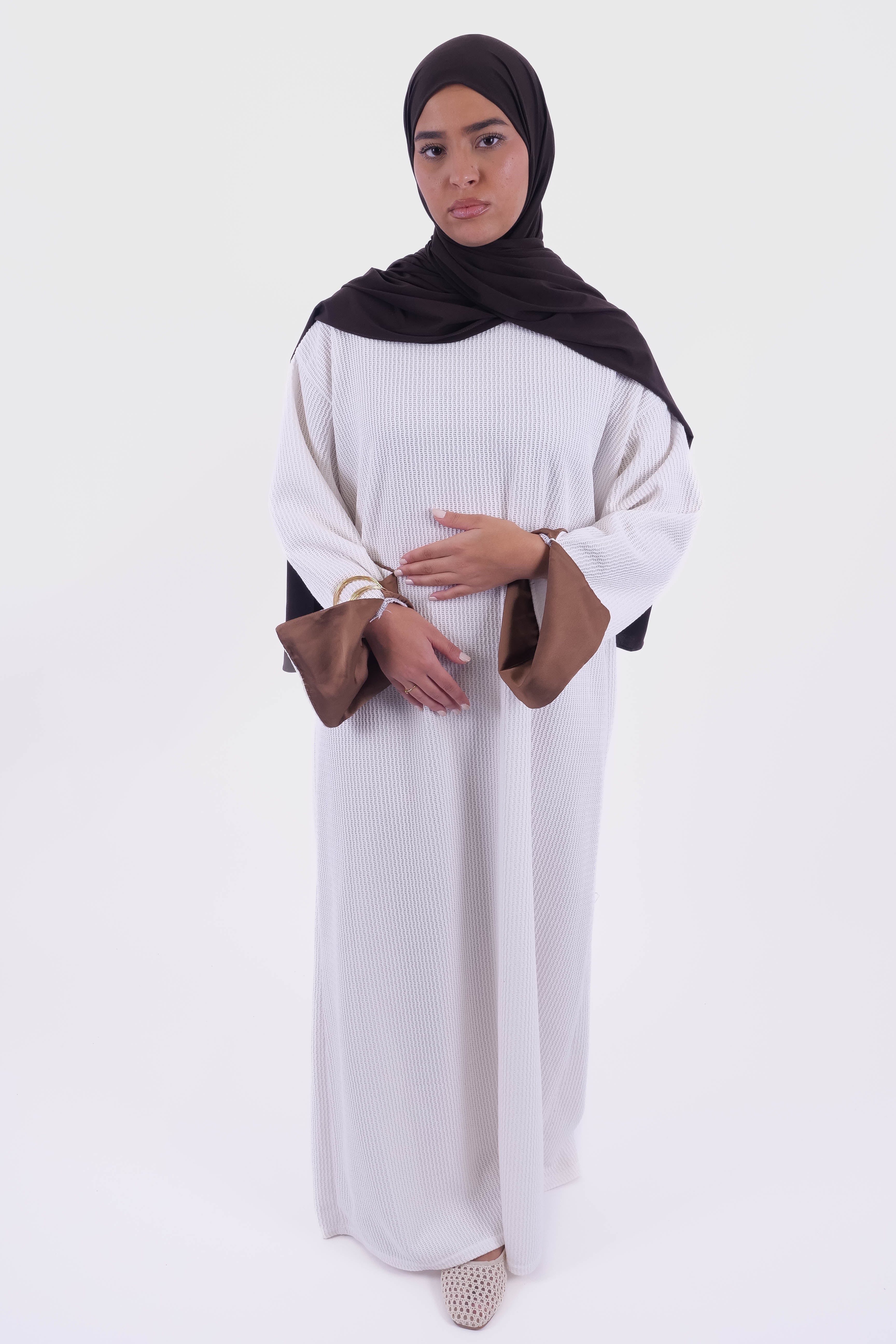 ROBE SOLENE DOUBLE MANCHE BLANC