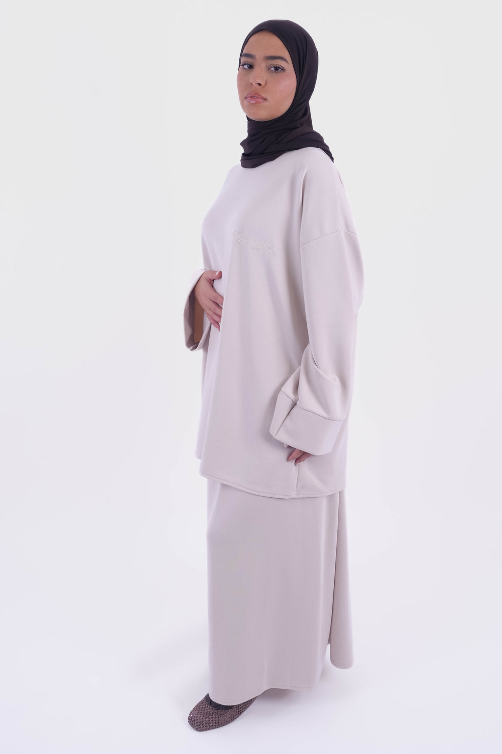 ENSEMBLE JUPE OVERSIZE BEIGE