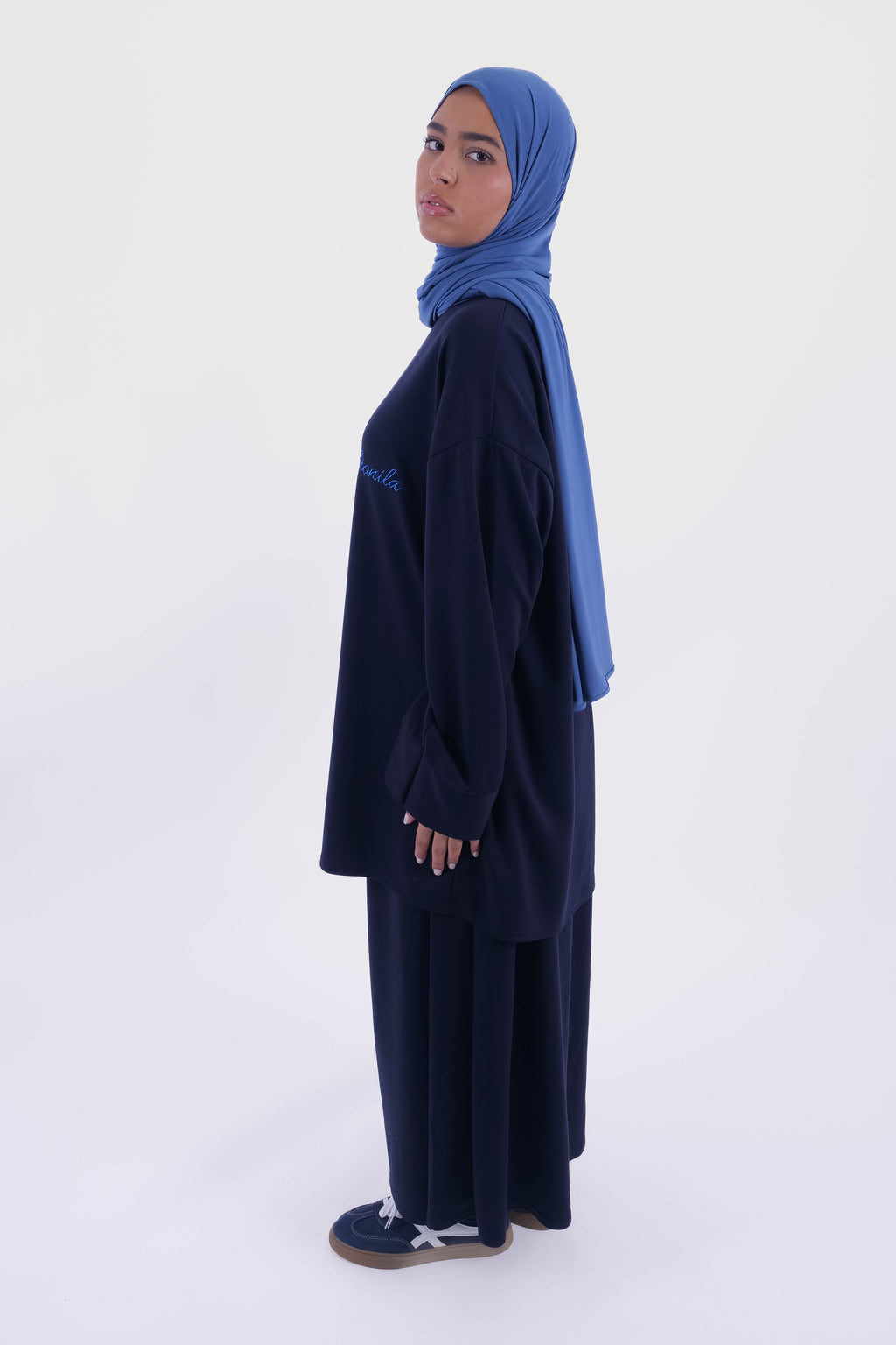 ENSEMBLE JUPE OVERSIZE BLEU NUIT
