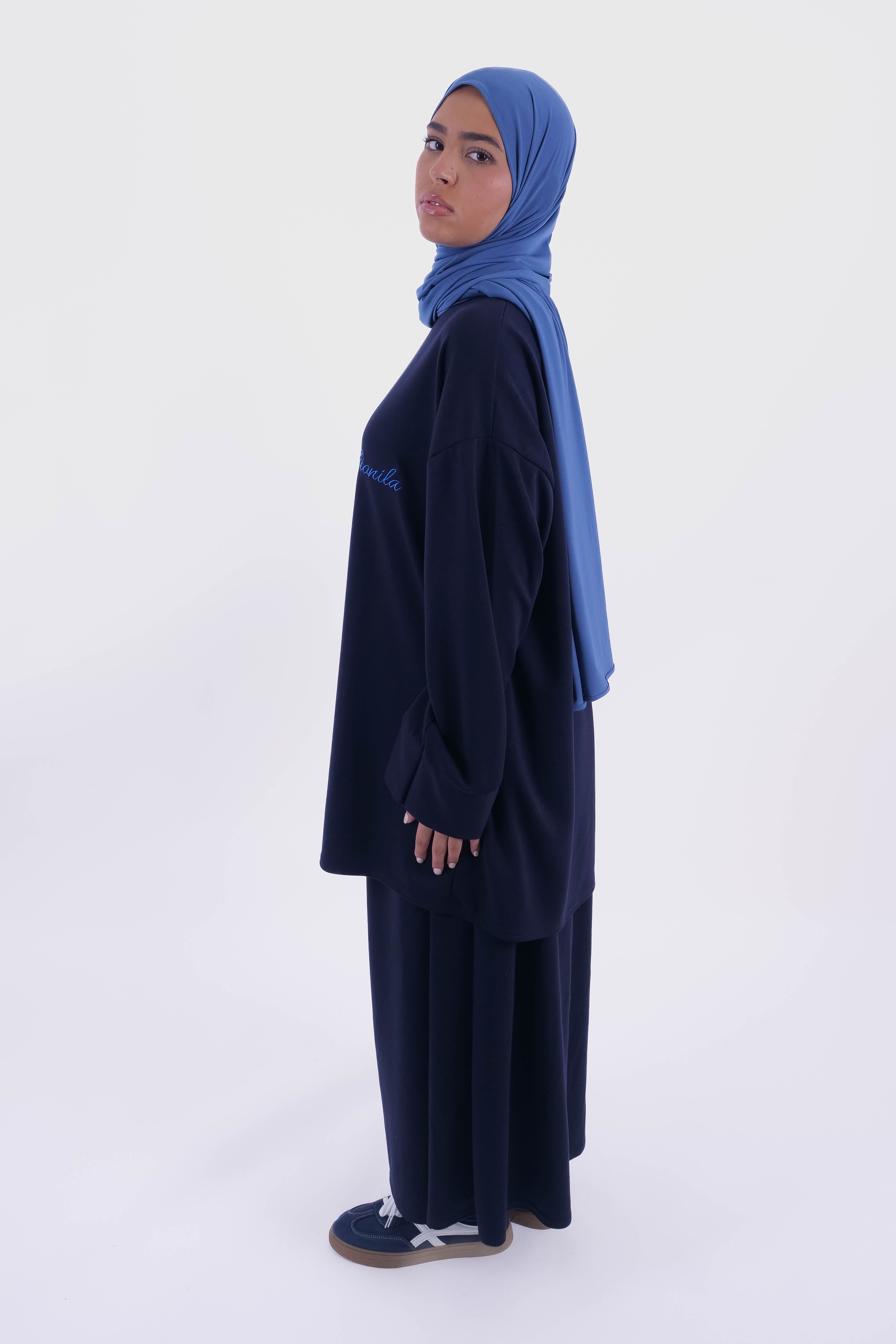 ENSEMBLE JUPE OVERSIZE BLEU NUIT